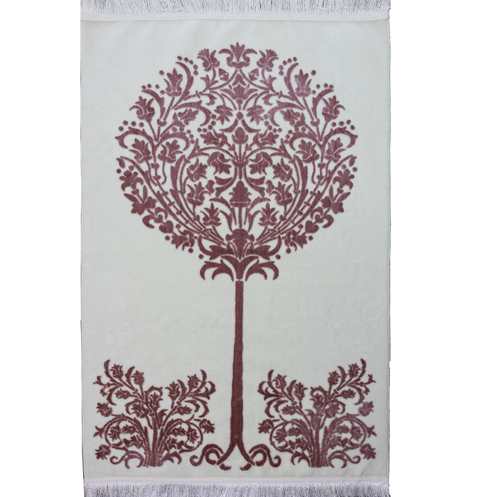Alfombra de oración de terciopelo de peluche turca de lujo Modefa | Colgador de auto gratis | Árbol de Jannah - Imagen 34 de 41