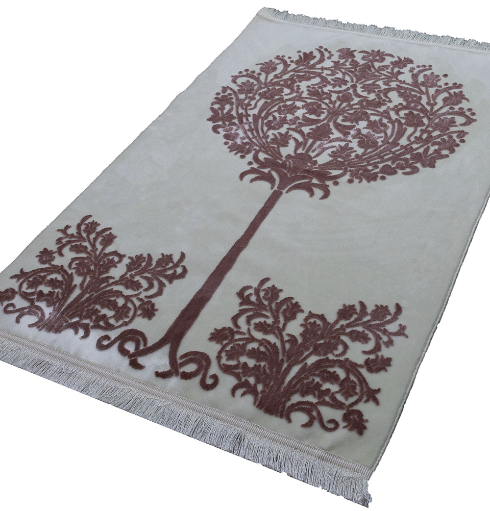 Alfombra de oración de terciopelo de peluche turca de lujo Modefa | Colgador de auto gratis | Árbol de Jannah - Imagen 29 de 41