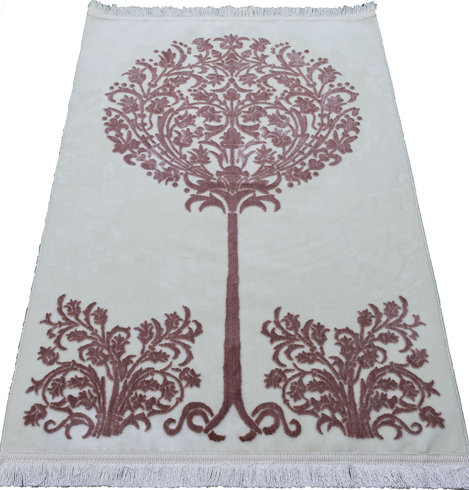 Alfombra de oración de terciopelo de peluche turca de lujo Modefa | Colgador de auto gratis | Árbol de Jannah - Imagen 33 de 41