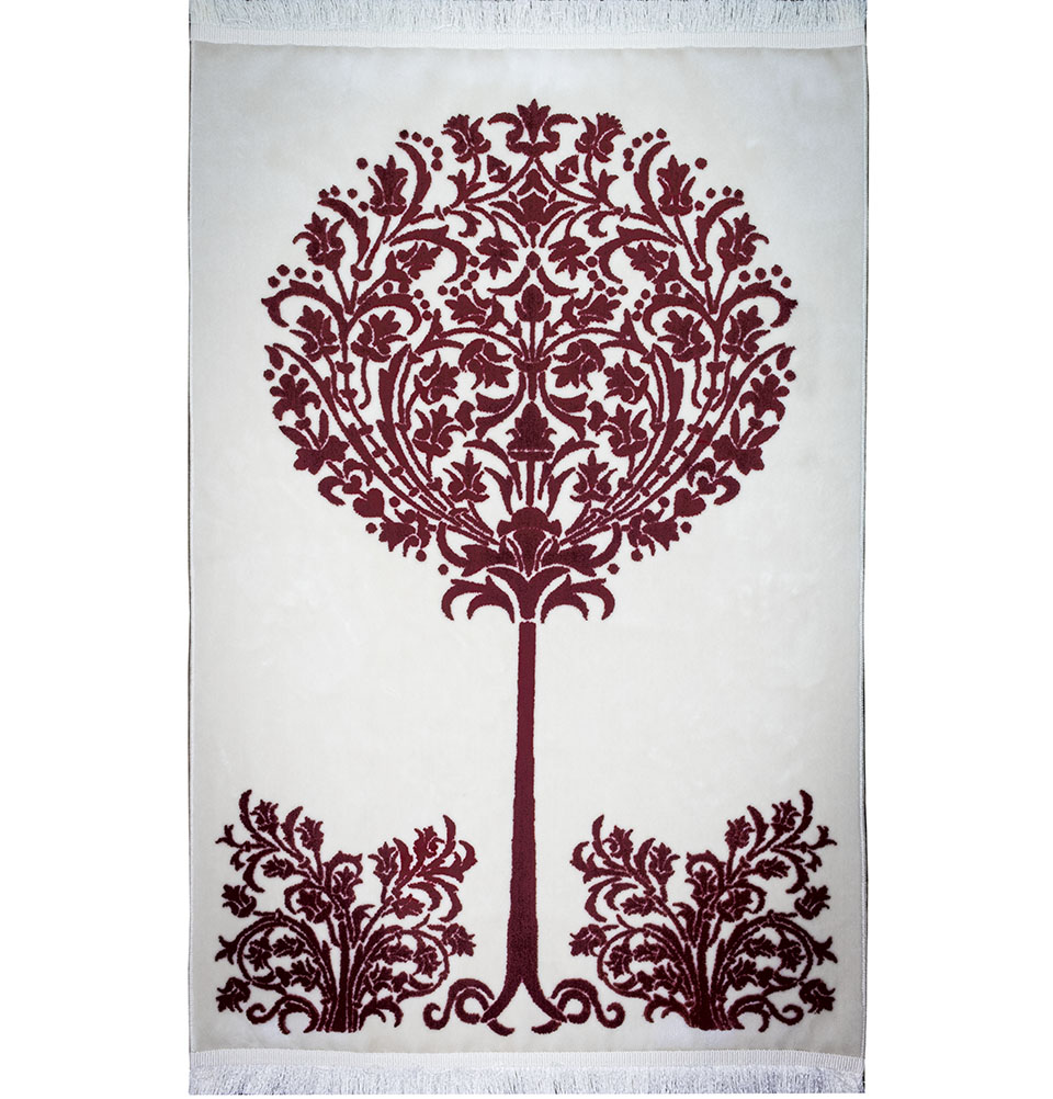 Alfombra de oración de terciopelo de peluche turca de lujo Modefa | Colgador de auto gratis | Árbol de Jannah - Imagen 41 de 41
