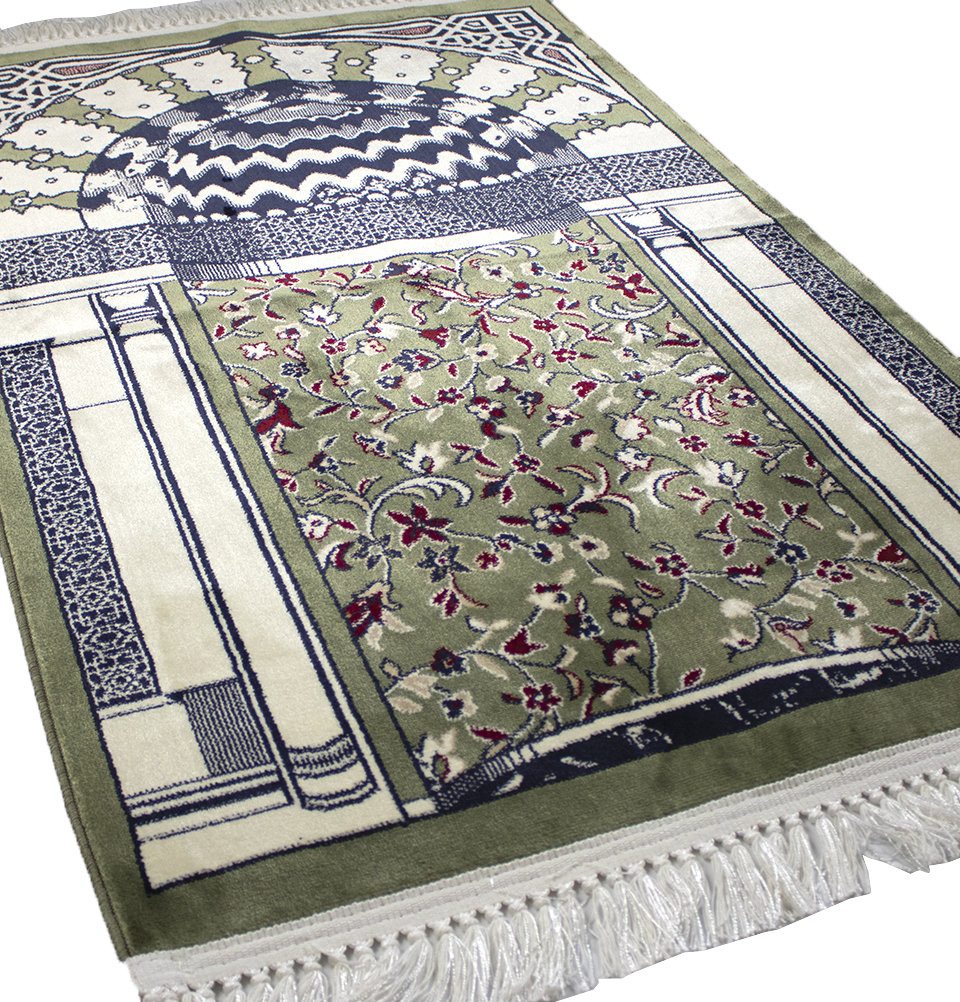 Modefa Turkish Islamic Velvet Prayer Rug Thick Kilim Style Turkish