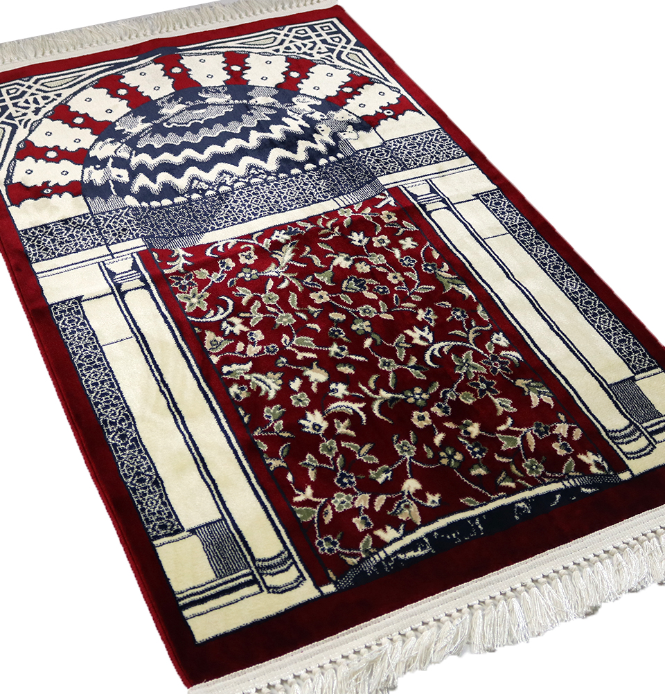 Modefa Turkish Islamic Velvet Prayer Rug Thick Kilim Style Turkish