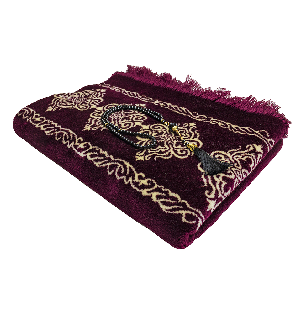 Modefa Islamic Prayer Rug Large Soft Velvet Sajadah Prayer Beads - Grand Plush - Picture 21 of 41