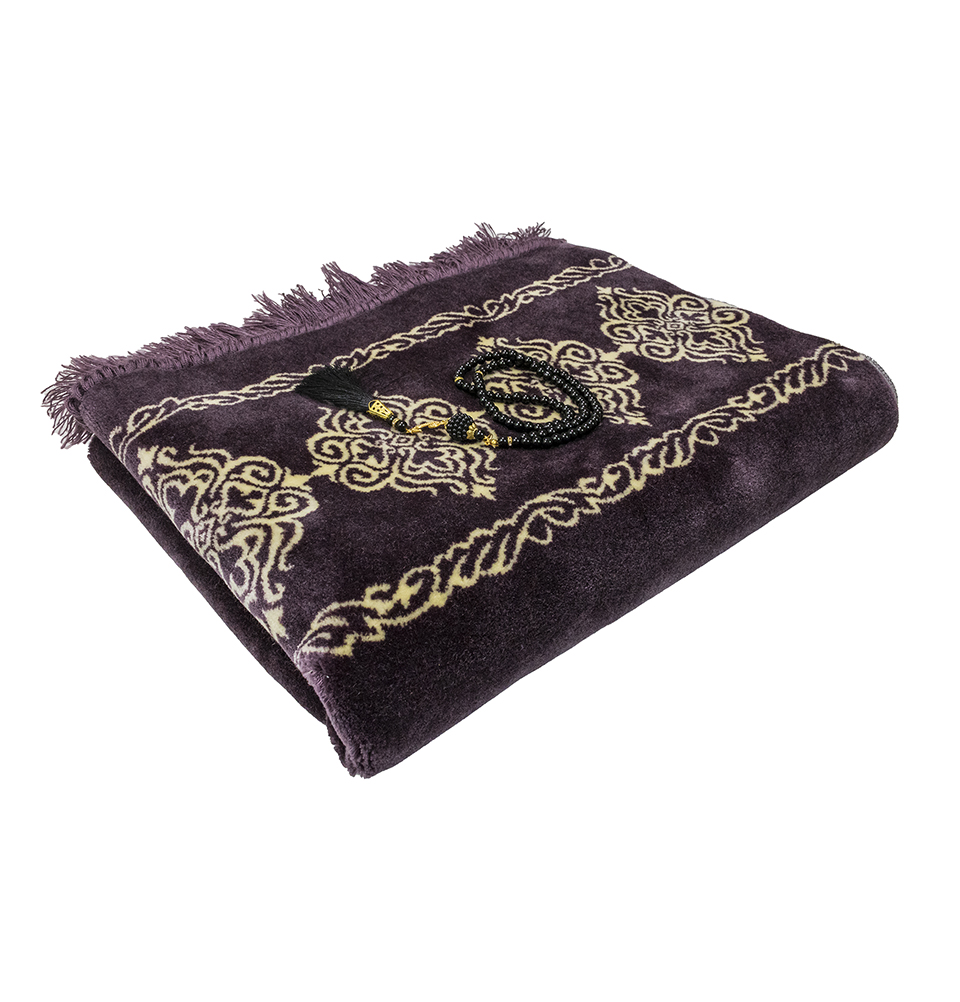 Modefa Islamic Prayer Rug Large Soft Velvet Sajadah Prayer Beads - Grand Plush - Picture 28 of 41
