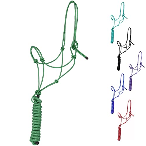 Majestic Ally 1/4" Rope 4 Knot Training Halter with 10’ Lead Rope for Horses - Picture 4 of 7