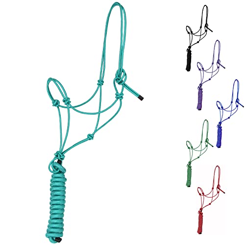 Majestic Ally 1/4" Rope 4 Knot Training Halter with 10’ Lead Rope for Horses - Picture 7 of 7