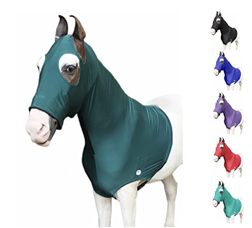 🐴 Majestic Ally Heavy Lycra Horse Hood – 4-Way Stretch with Zipper and Noseband - Picture 6 of 8
