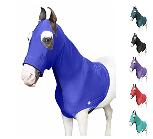 🐴 Majestic Ally Heavy Lycra Horse Hood – 4-Way Stretch with Zipper and Noseband - Picture 3 of 8