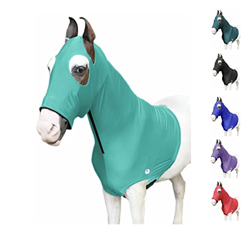 🐴 Majestic Ally Heavy Lycra Horse Hood – 4-Way Stretch with Zipper and Noseband - Picture 8 of 8
