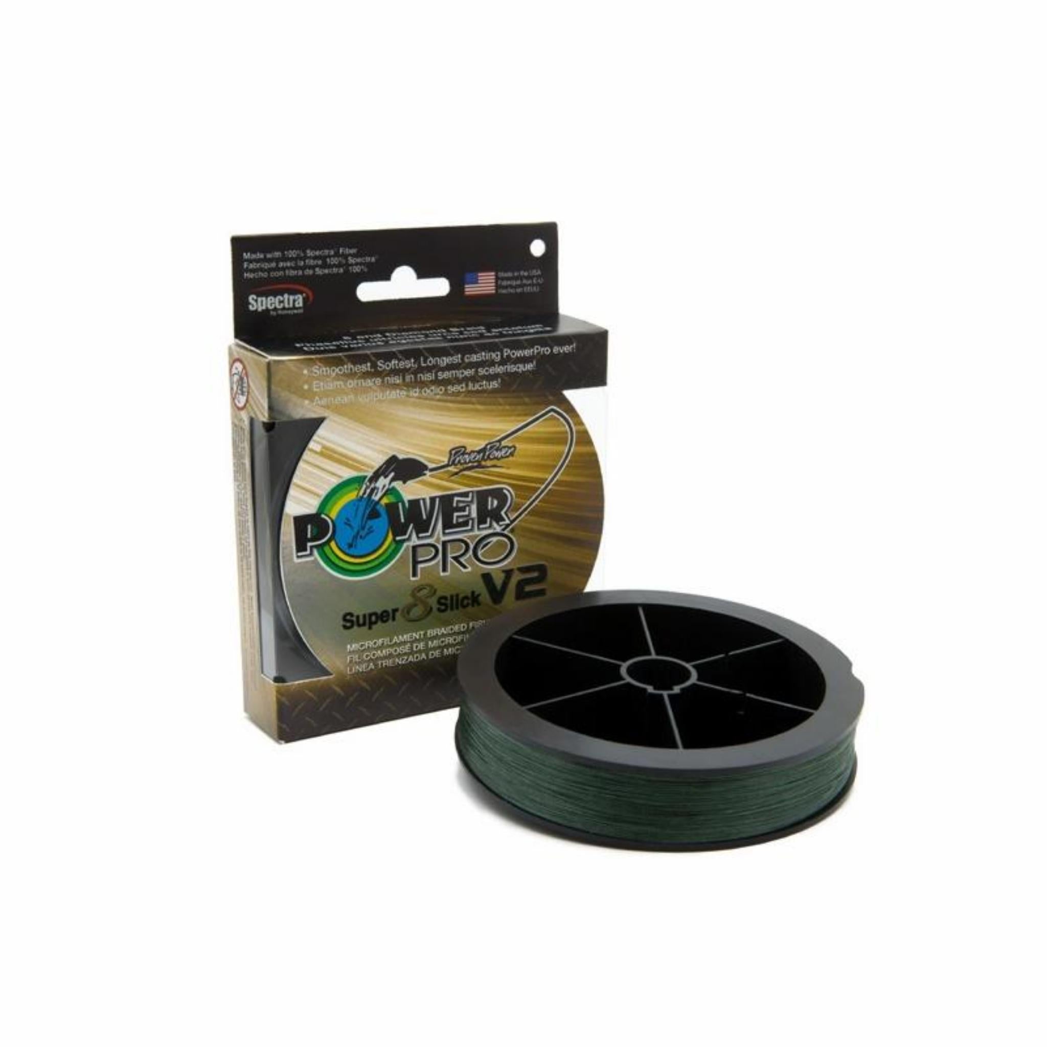 PowerPro Super 8 Slick V2 Braided Fishing Line (150 yd Spools)