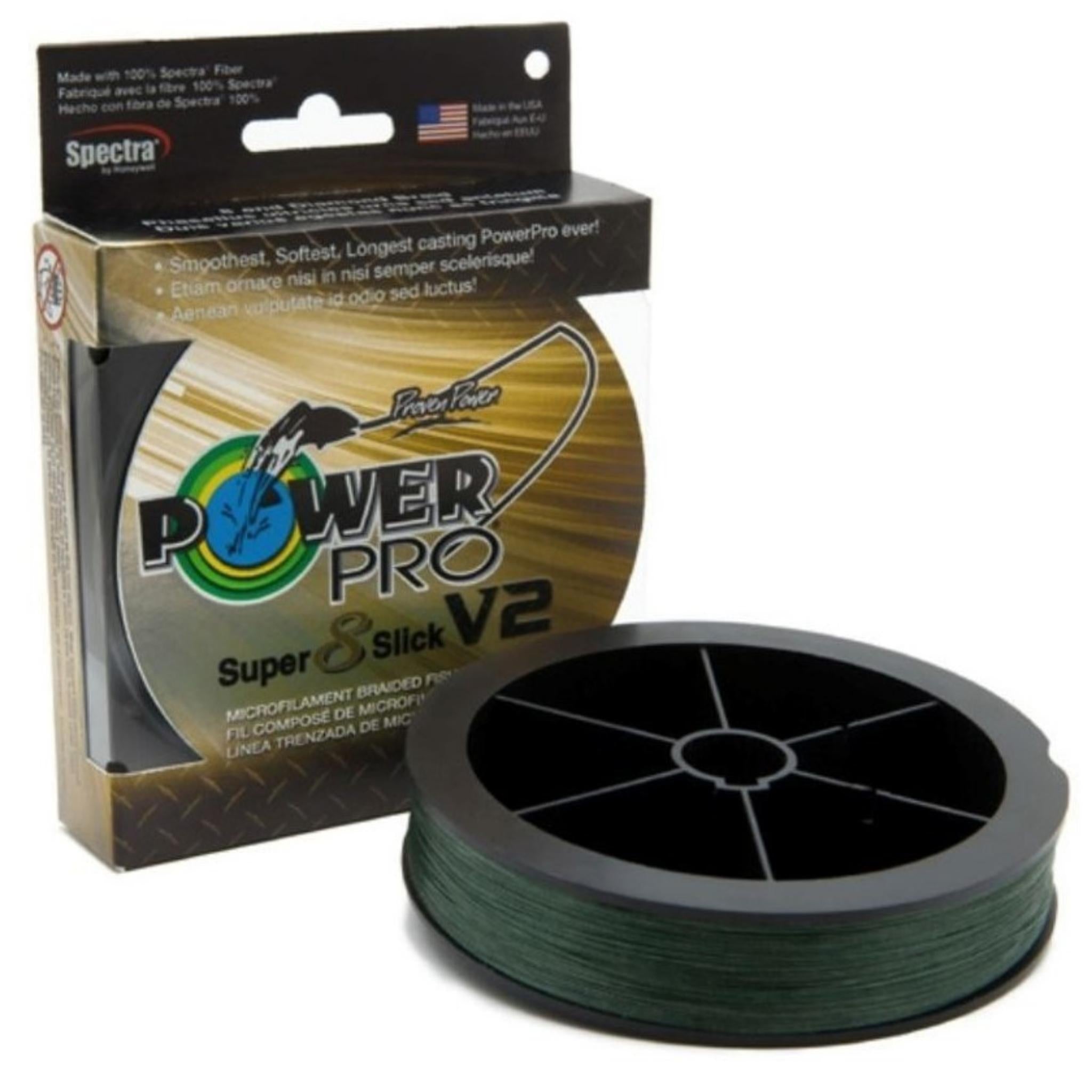 PowerPro Super 8 Slick V2 Braided Fishing Line (300 yd Spools)