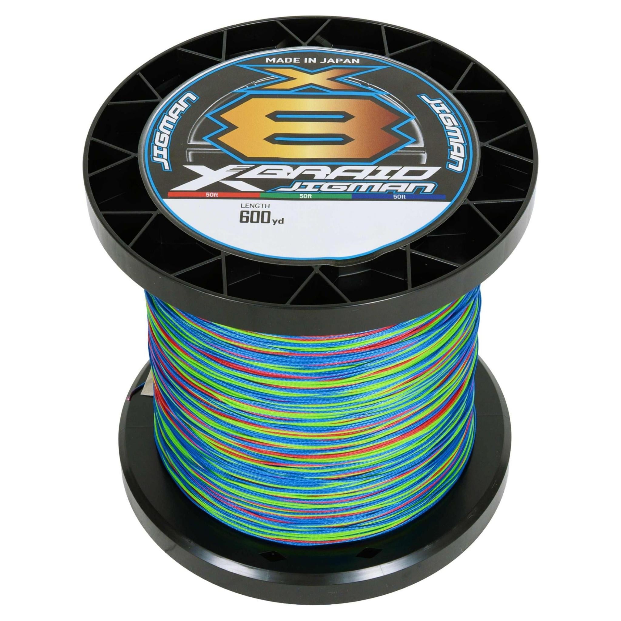 XBraid X8 Jigman Multicolor Jigging Braid (600 yd Spools)