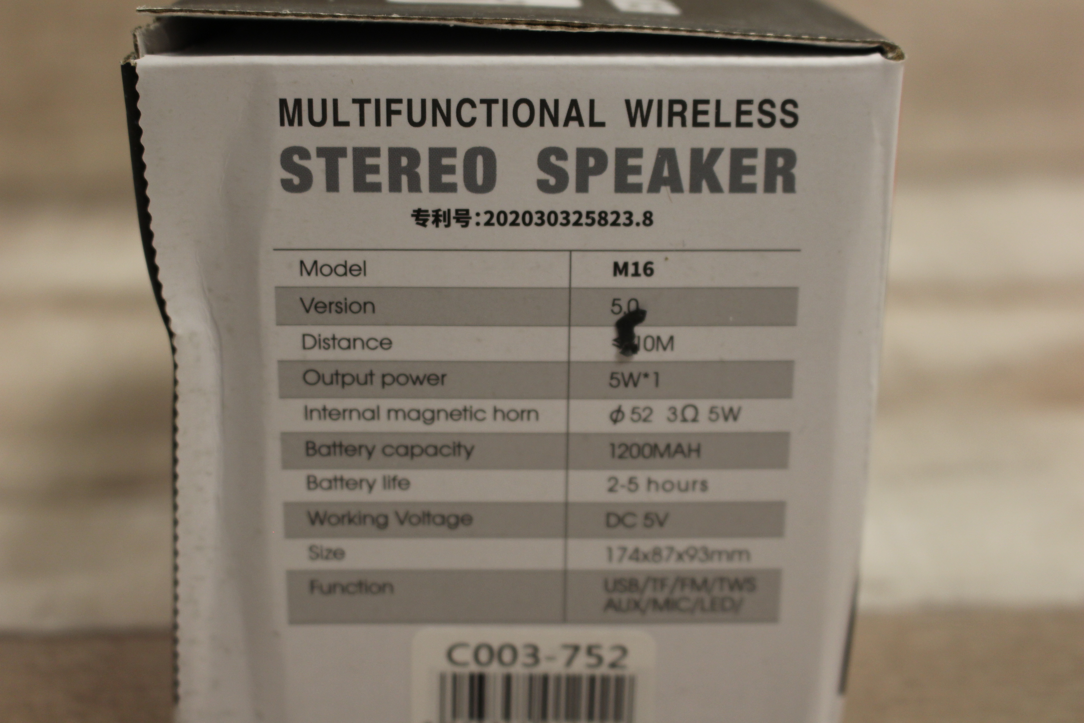 M16 Multifunctional Wireless Stereo Speaker - Various Colors - New