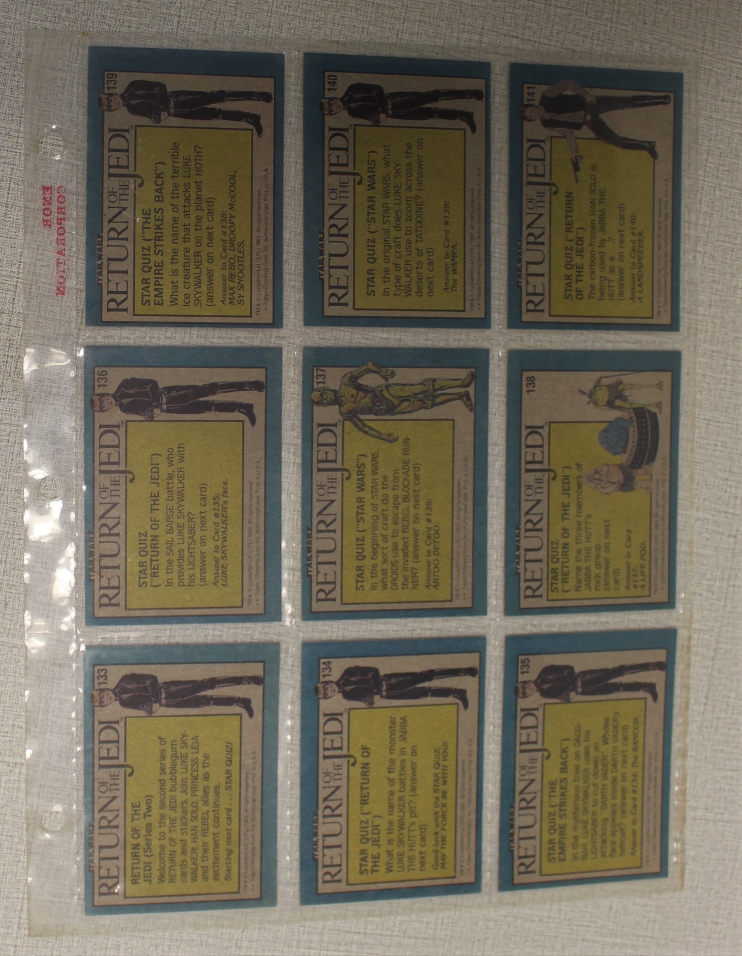 Topps Picture Card Series 2 Star Wars Return of the Jedi Trading Cards -You  Pick | eBay