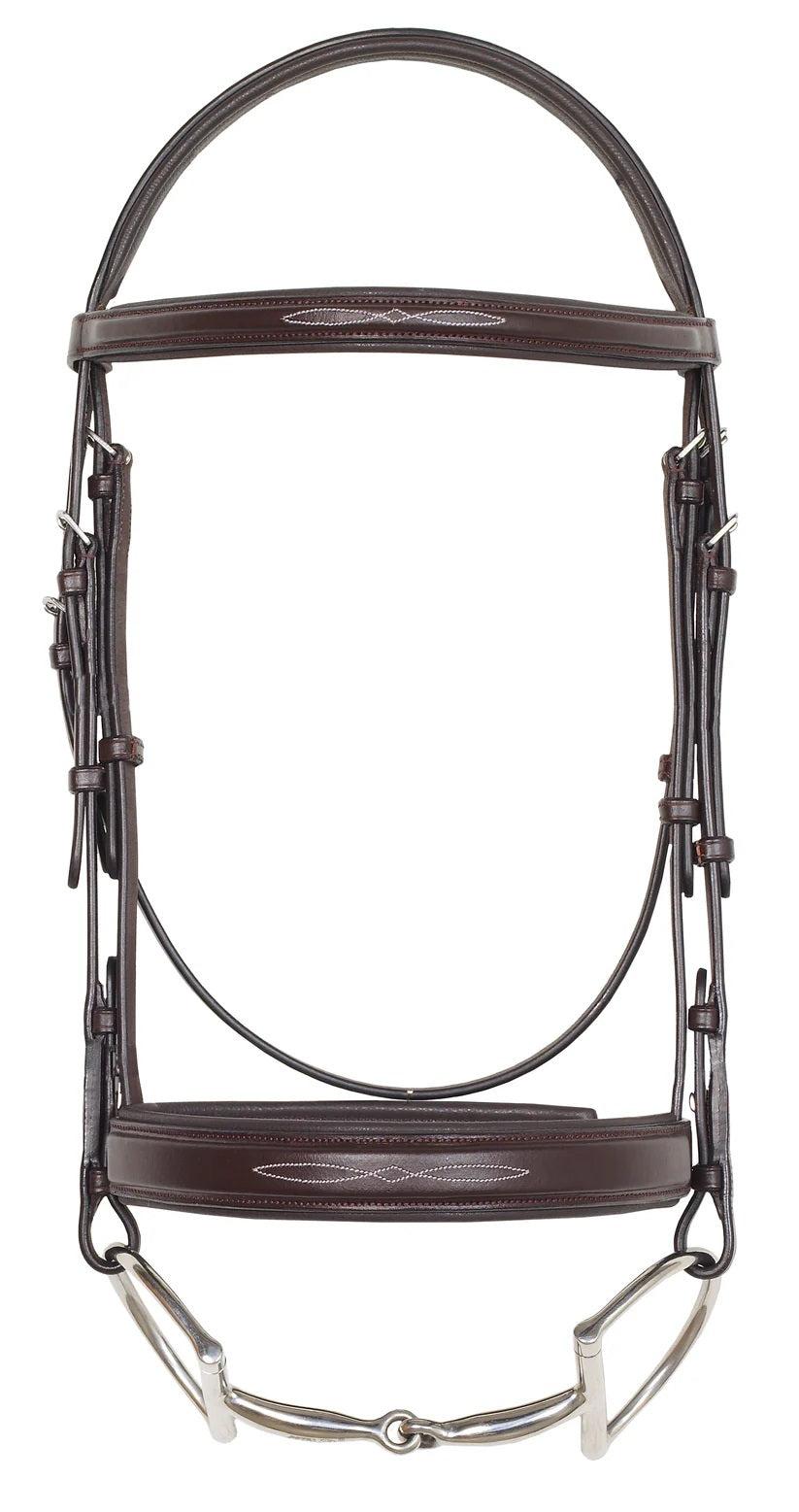 Camelot™ Fancy Stitched Wide Noseband Comfort Padded Snaffle Bridle - Picture 3 of 3
