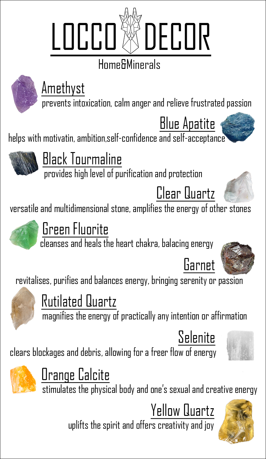 Juego de protección curativa de cristal de curación Reiki natural caído áspero surtido - Imagen 19 de 19