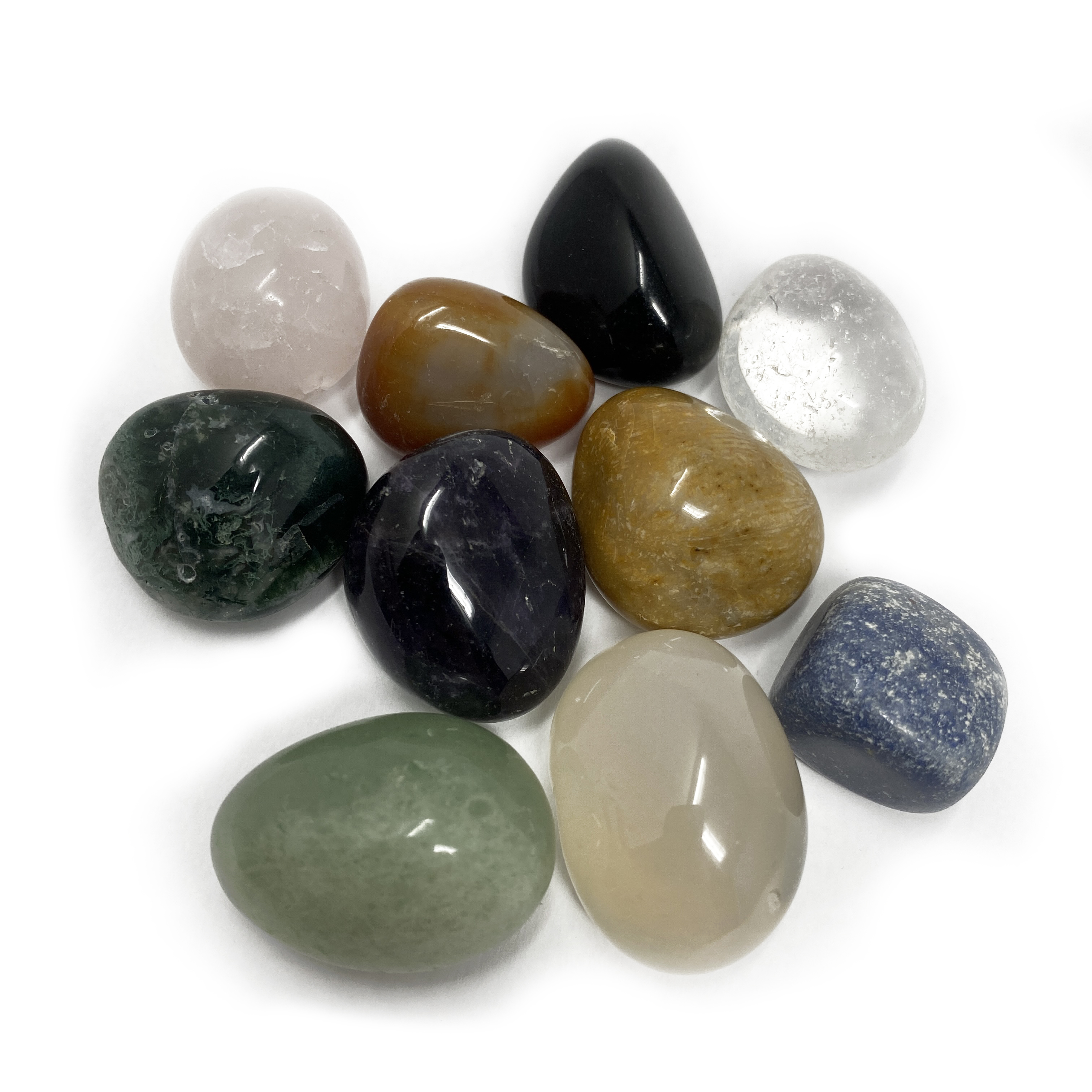 Juego de protección curativa de cristal de curación Reiki natural caído áspero surtido - Imagen 11 de 19