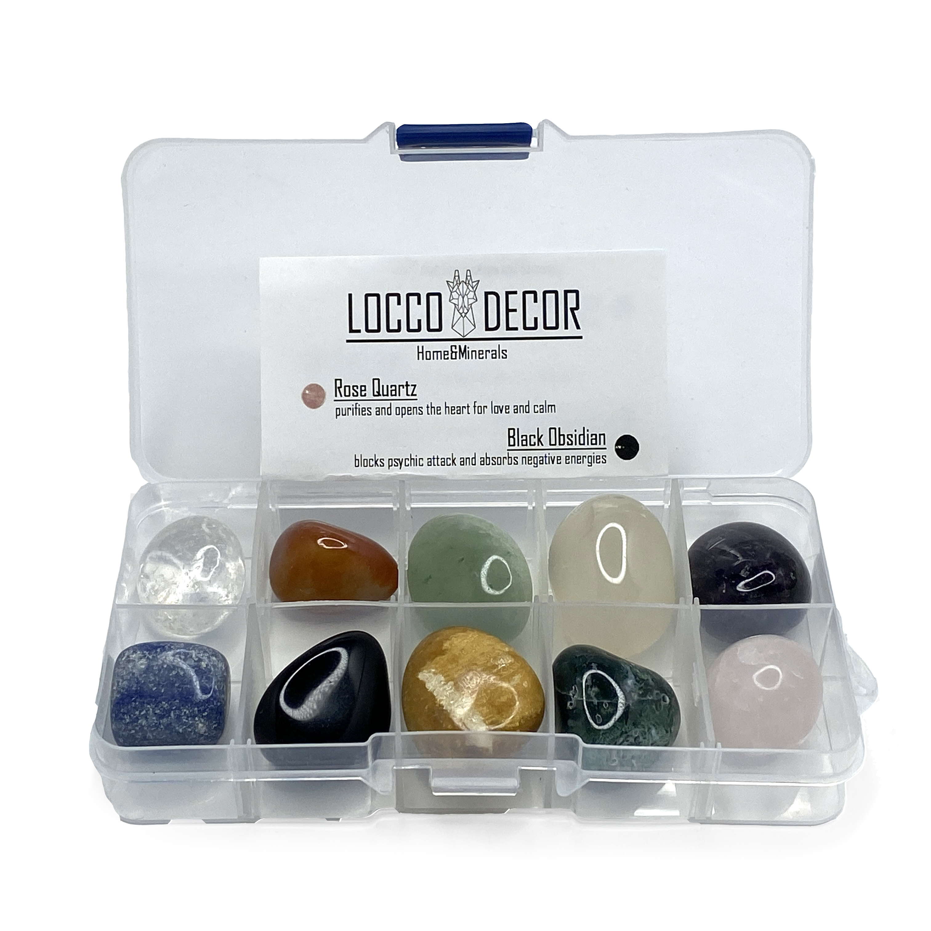 Juego de protección curativa de cristal de curación Reiki natural caído áspero surtido - Imagen 10 de 19