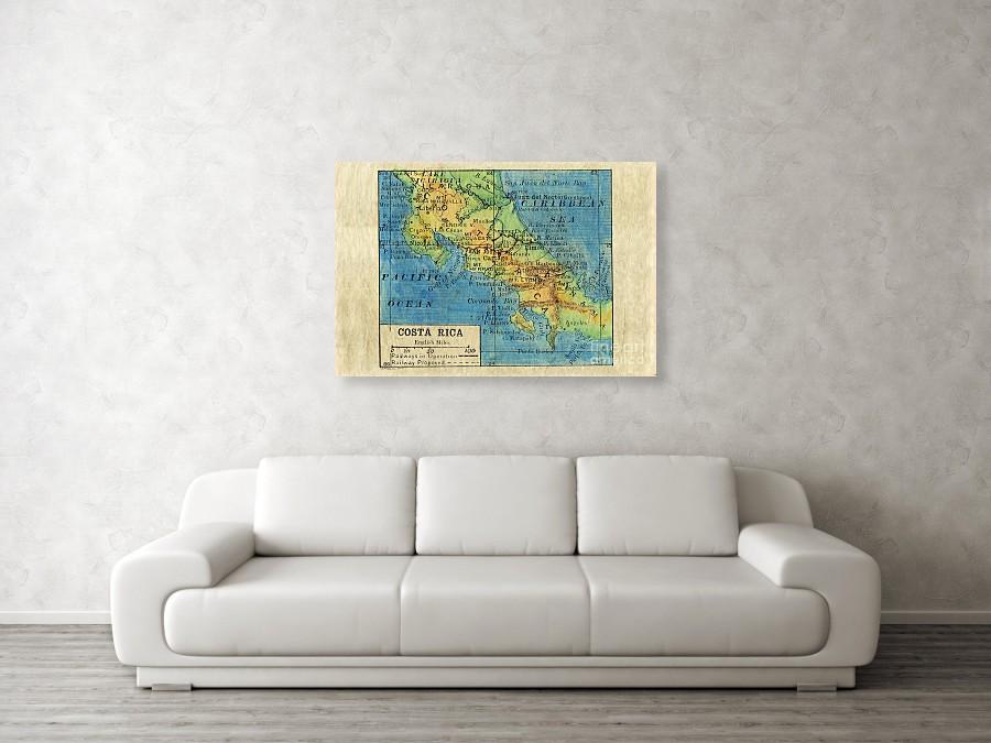 Costa Rica 1906 Mappa Stampa Poster Opera Stile Vintage Senza Cornice Parete Decorazione Casa - Foto 11 di 18