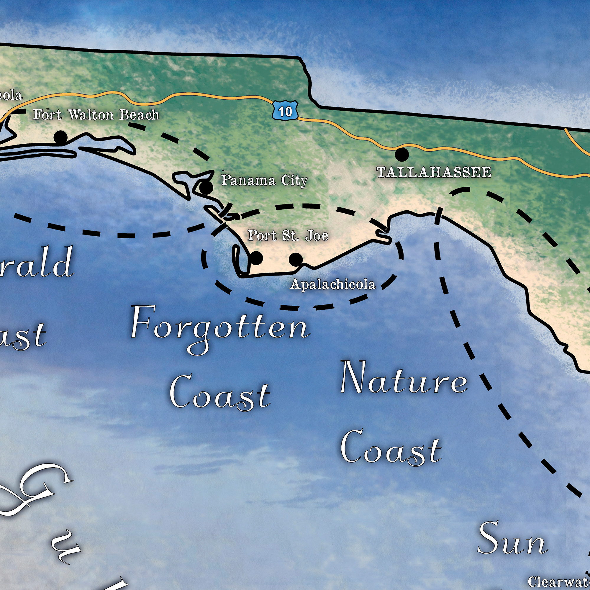 Póster de impresión de arte mapa estilo vintage de Florida sin enmarcar gran regalo decoración del hogar - Imagen 23 de 56
