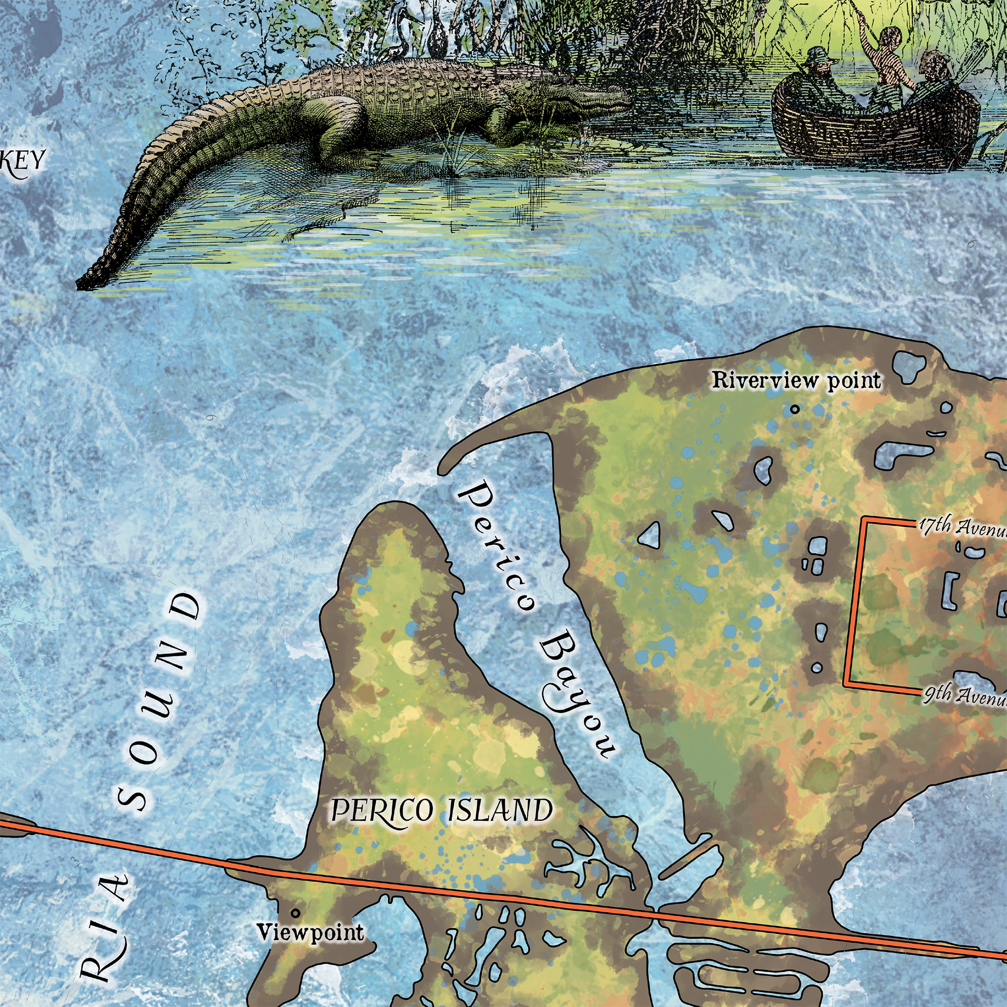 Póster Anna Maria Key Florida Mapa Impreso Pared Arte-Sin Enmarcar Decoración del Hogar Mejor Regalo - Imagen 63 de 63