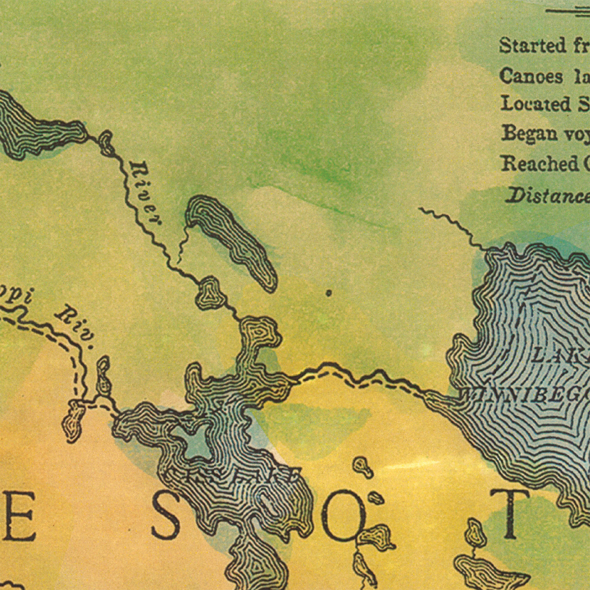 Minneosta Mississippi Fluss See Itaska Karte Kunstdruck Poster Wand Wohndeko - Bild 24 von 56