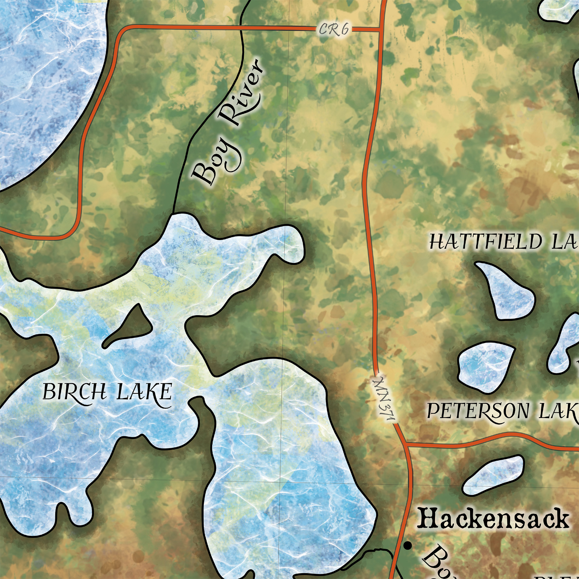 Manta de lana para cena de poliéster suave de diez millas del lago Minnesota - Imagen 14 de 24