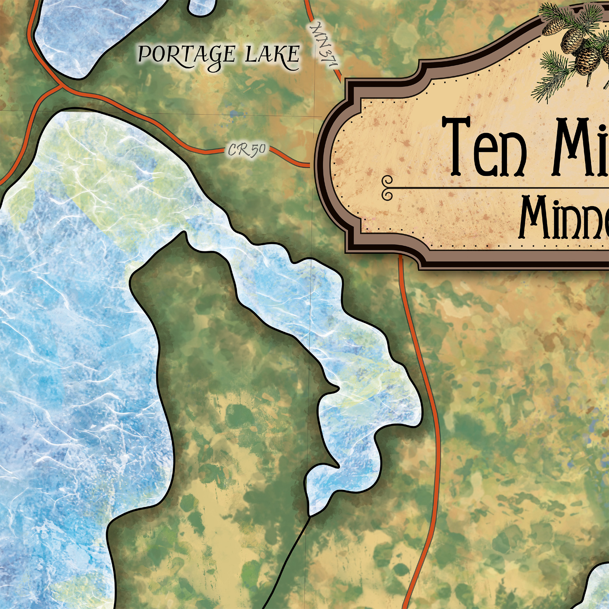 Manta de lana para cena de poliéster suave de diez millas del lago Minnesota - Imagen 16 de 24
