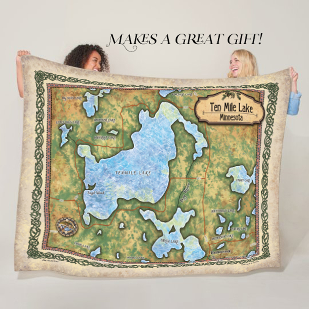 Manta de lana para cena de poliéster suave de diez millas del lago Minnesota - Imagen 17 de 24