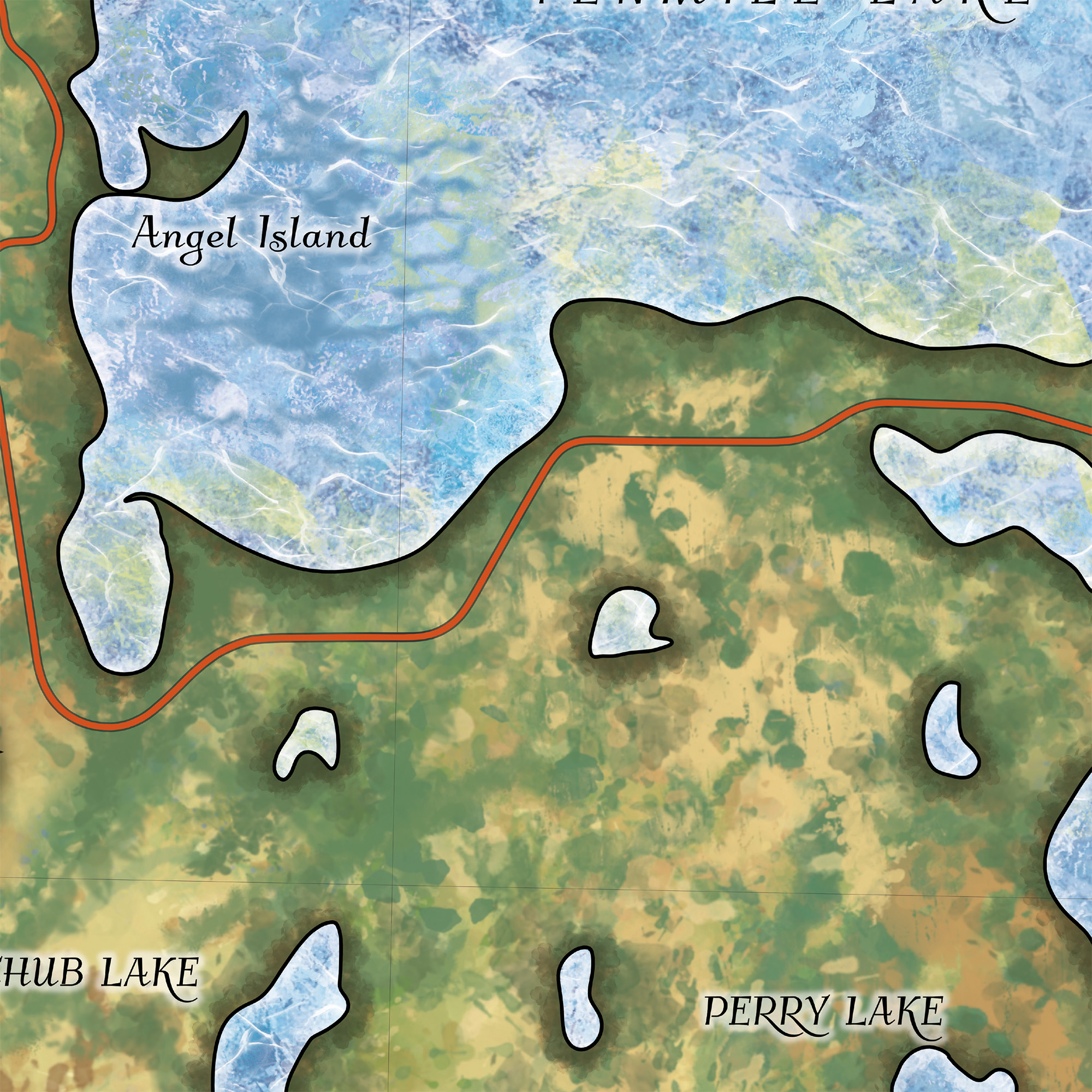 Manta de lana para cena de poliéster suave de diez millas del lago Minnesota - Imagen 21 de 24
