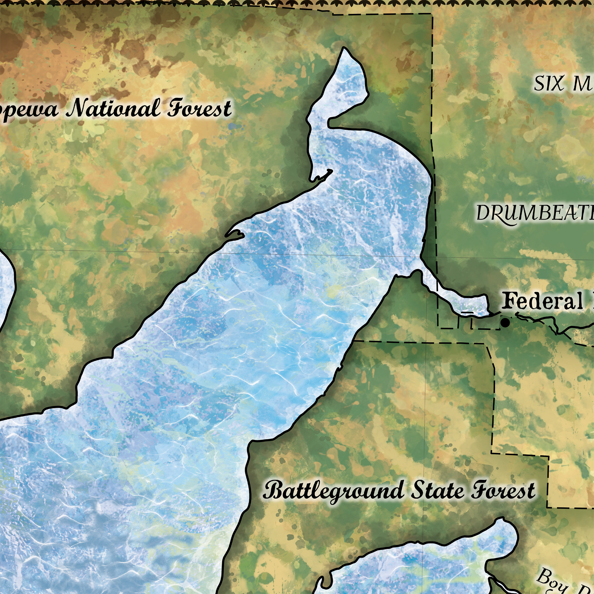 Manta de lana suave esponjosa de poliéster suave y esponjosa de Leech Lake Minnesota - Imagen 24 de 24