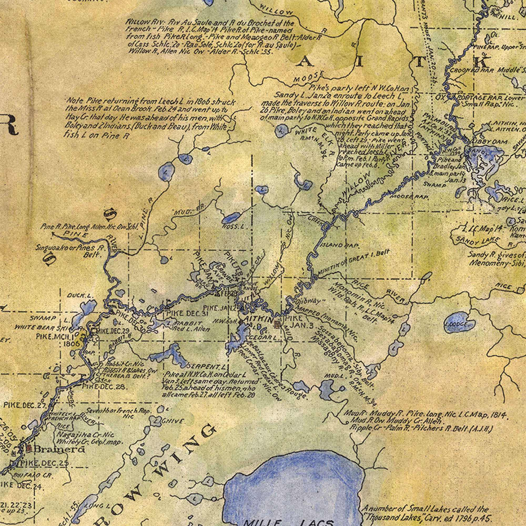 Upper Mississippi River Karte Druck Poster Kunstwerk Vintage Wanddeko Haus & Geschenk - Bild 45 von 63