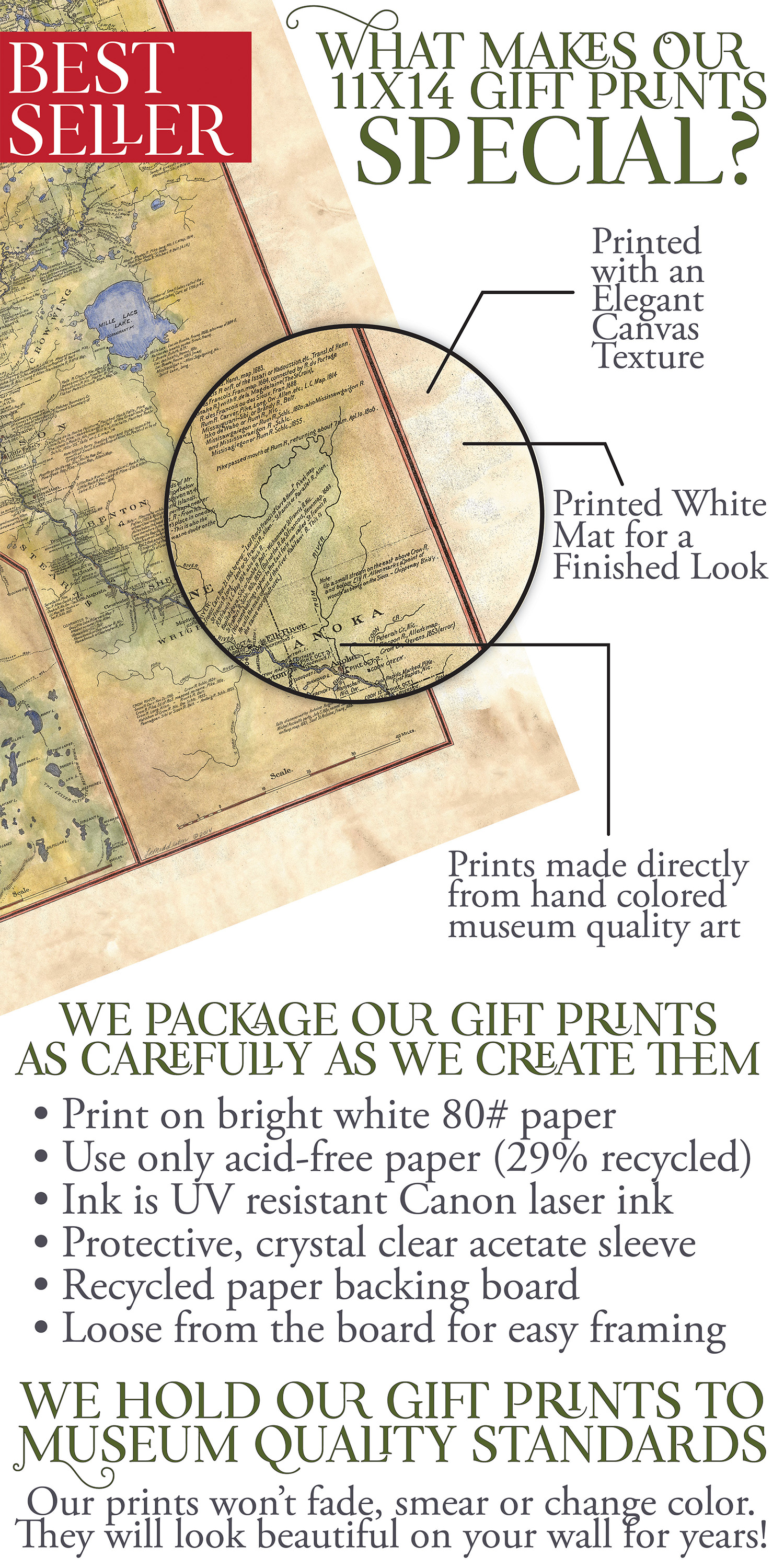 Upper Mississippi River Karte Druck Poster Kunstwerk Vintage Wanddeko Haus & Geschenk - Bild 50 von 63