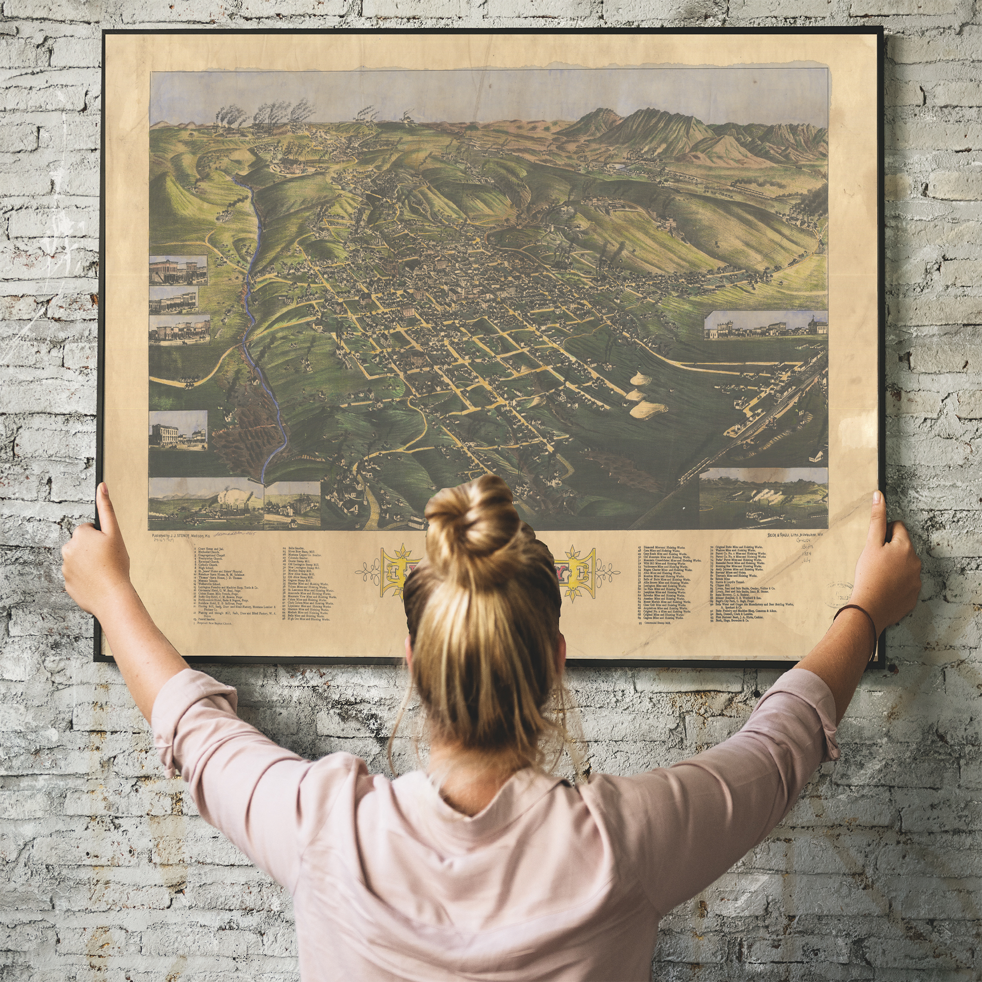Póster de Mapa Antiguo de Montana Mapa Arte Impreso De Colección Pared Hogar Gran Decoración y Regalo - Imagen 18 de 56