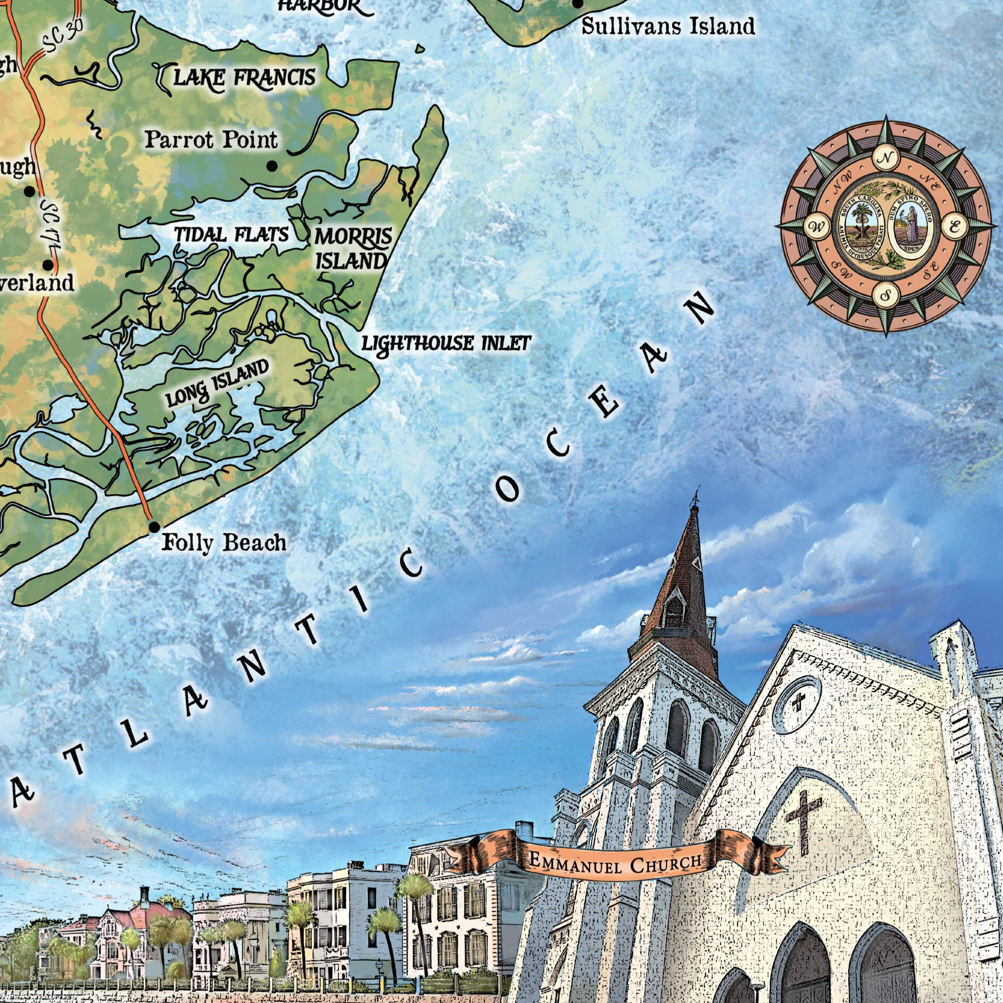 Manta de lana suave esponjosa de poliéster suave y esponjosa de Charleston Carolina del Sur - Imagen 14 de 16