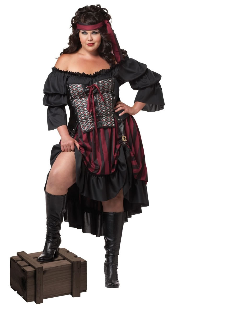 Adult Plus Pirate Wench Women Costume Plus Size Pirate Costume