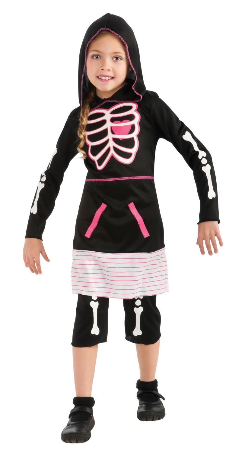 Pink Skeleton Girls Costume