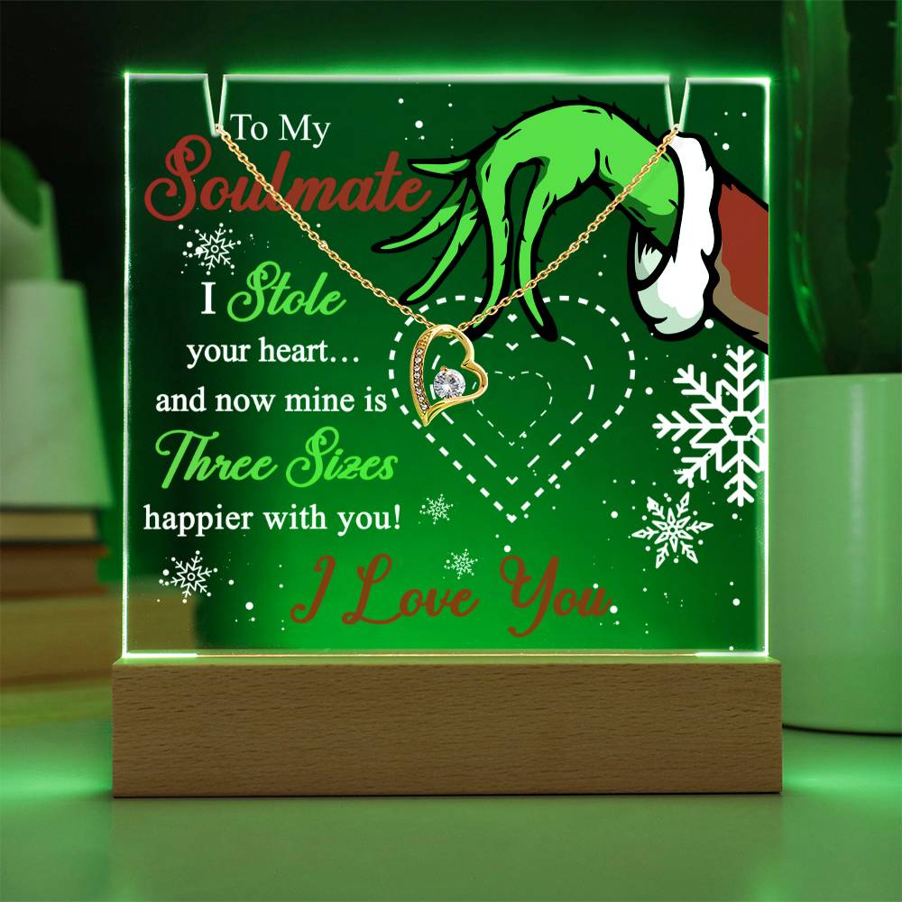 To My Soulmate, Wife Christmas Gift For Her, Acrylic Heart Necklace Bundle 🎁 - Picture 13 of 13