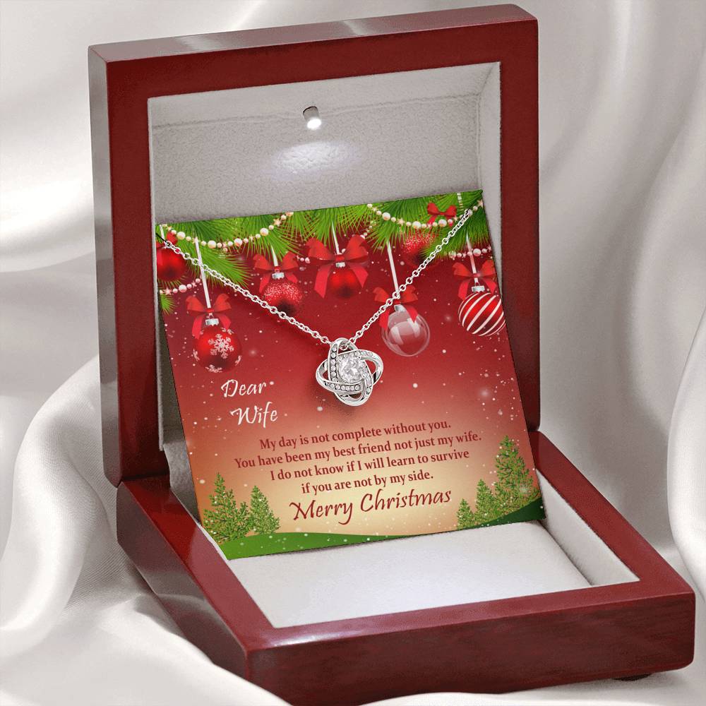 Wife Christmas Gift Love Knot Necklace Jewelry Gift|My Best Friend And Wife! - Picture 11 of 11