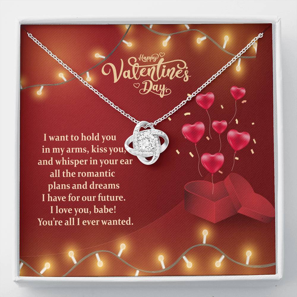 Necklace Love Knot Valentines Gift for Her|Girlfriend|Your All I Ever Wanted! - Picture 10 of 11