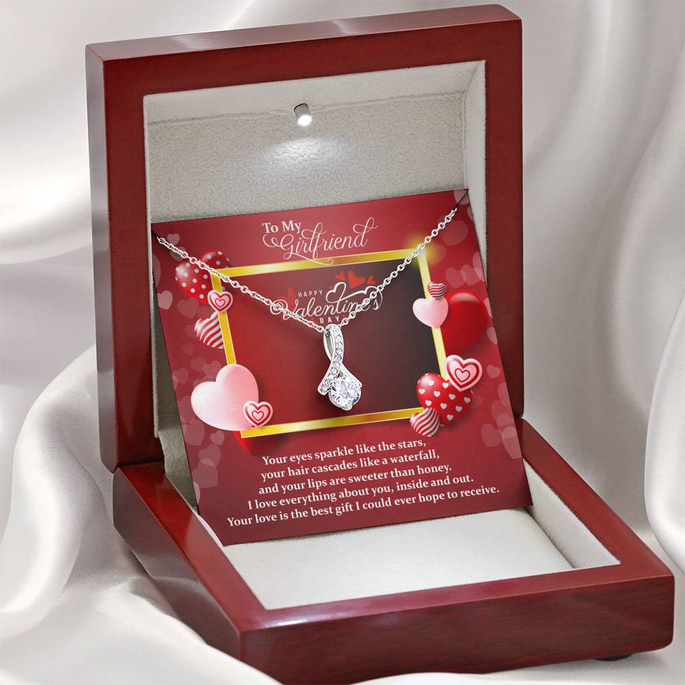 Necklace Pendant C.Zirconia Valentine Girlfriend Gift|Your Love Is the Best Gift - Picture 11 of 11