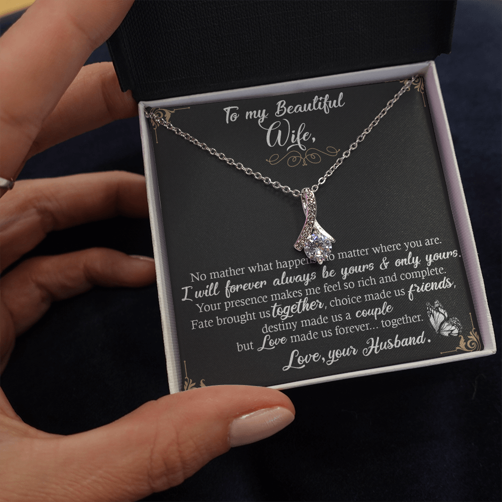 To My Beautiful Wife Necklace, Pendant Valentine Gift For Wife, I Will Be Yours! - Picture 9 of 10