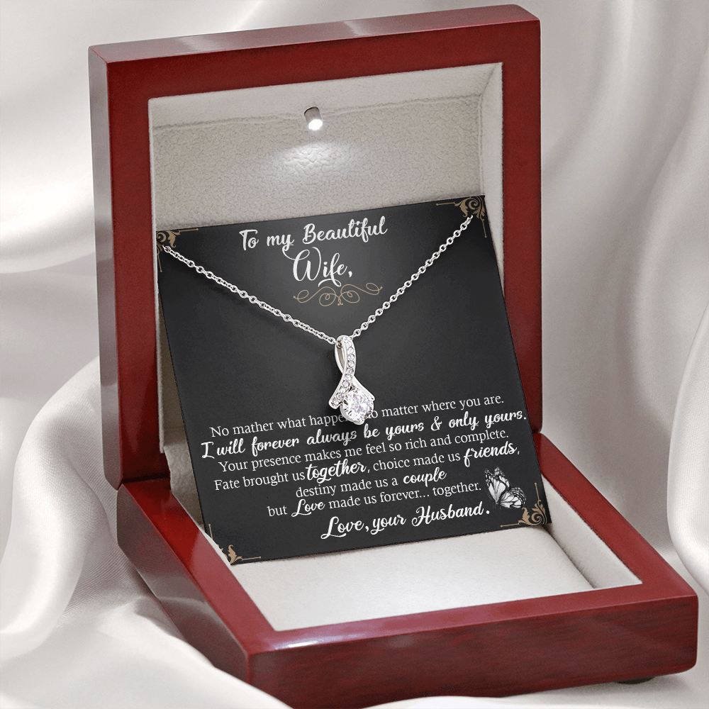 To My Beautiful Wife Necklace, Pendant Valentine Gift For Wife, I Will Be Yours! - Picture 10 of 10