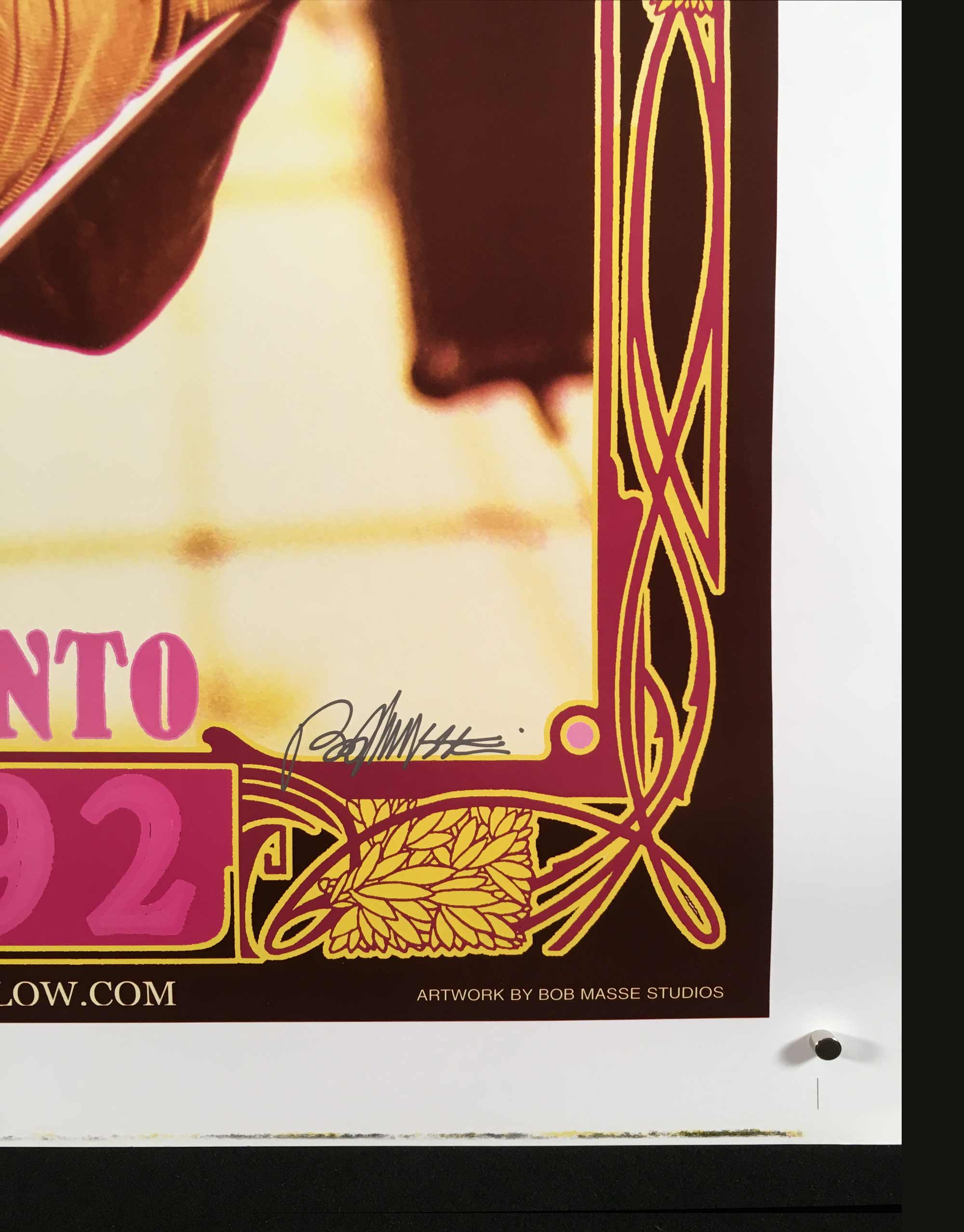 Pearl Jam Poster Rare 3 Color Untrimmed Proof Original Mint Signed Bob