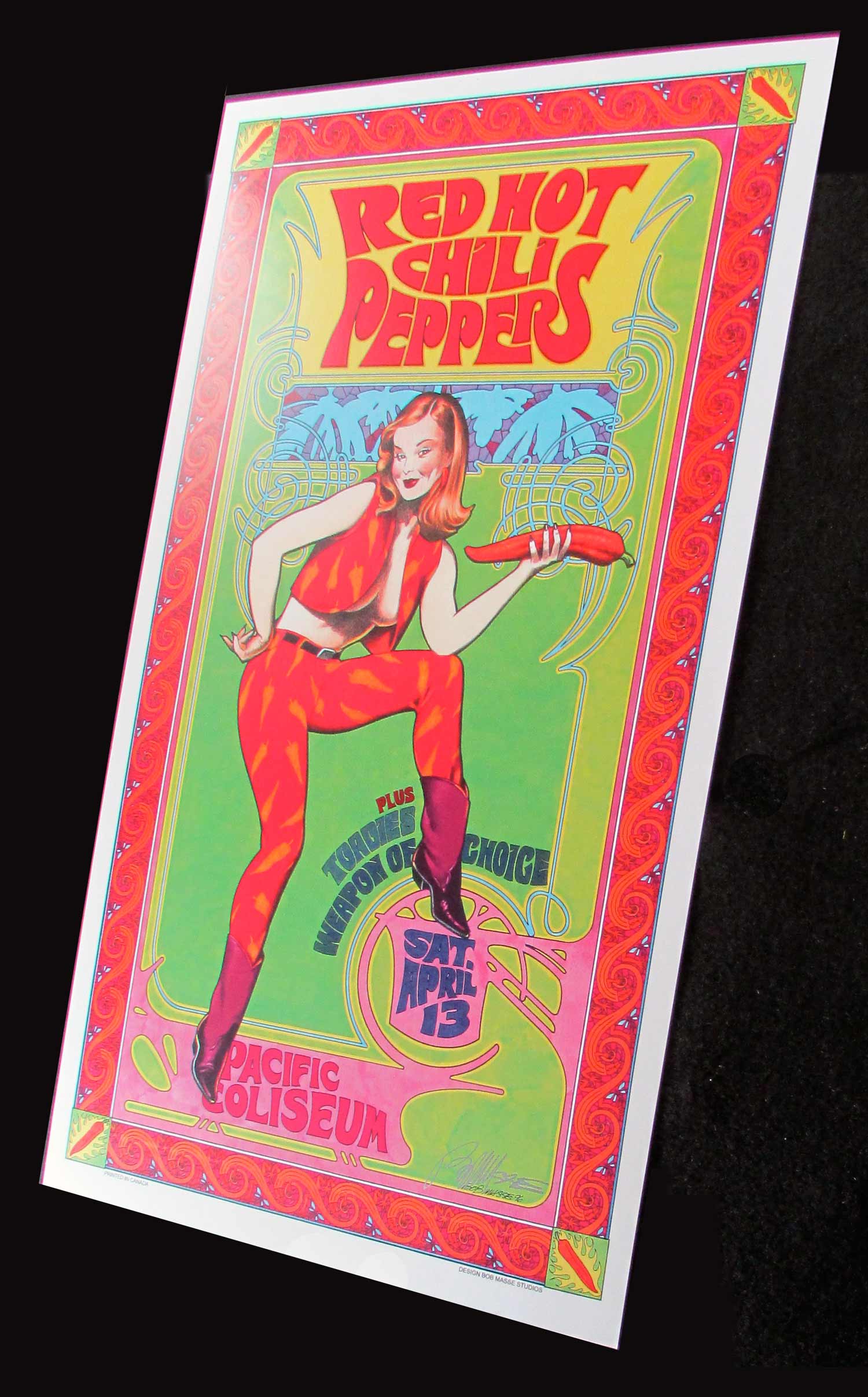 Red Hot Chili Peppers Poster Pacific Coliseum 1996 Litho