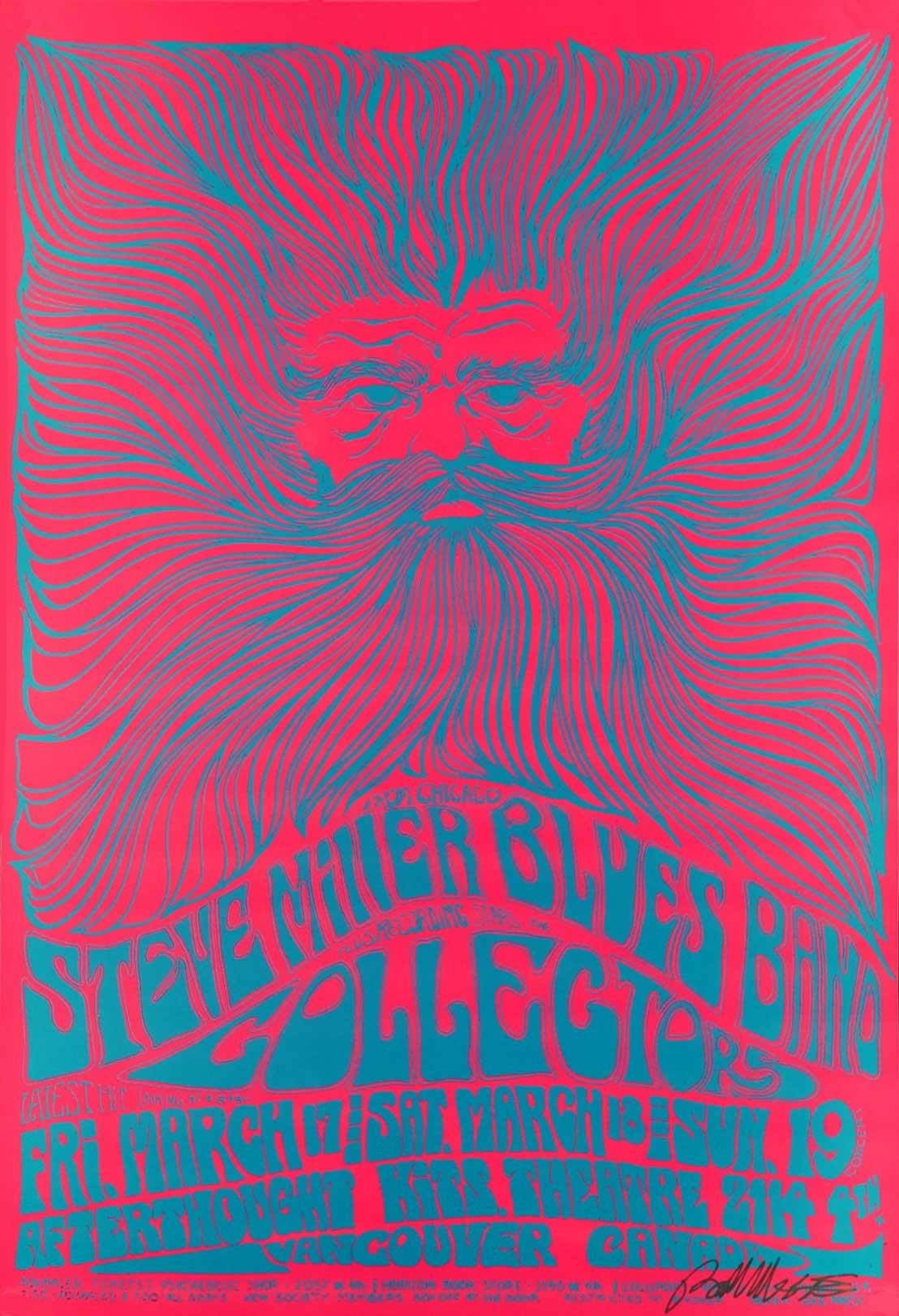 Steve Miller Blues Band Poster Vancouver 1967 New Artist Print