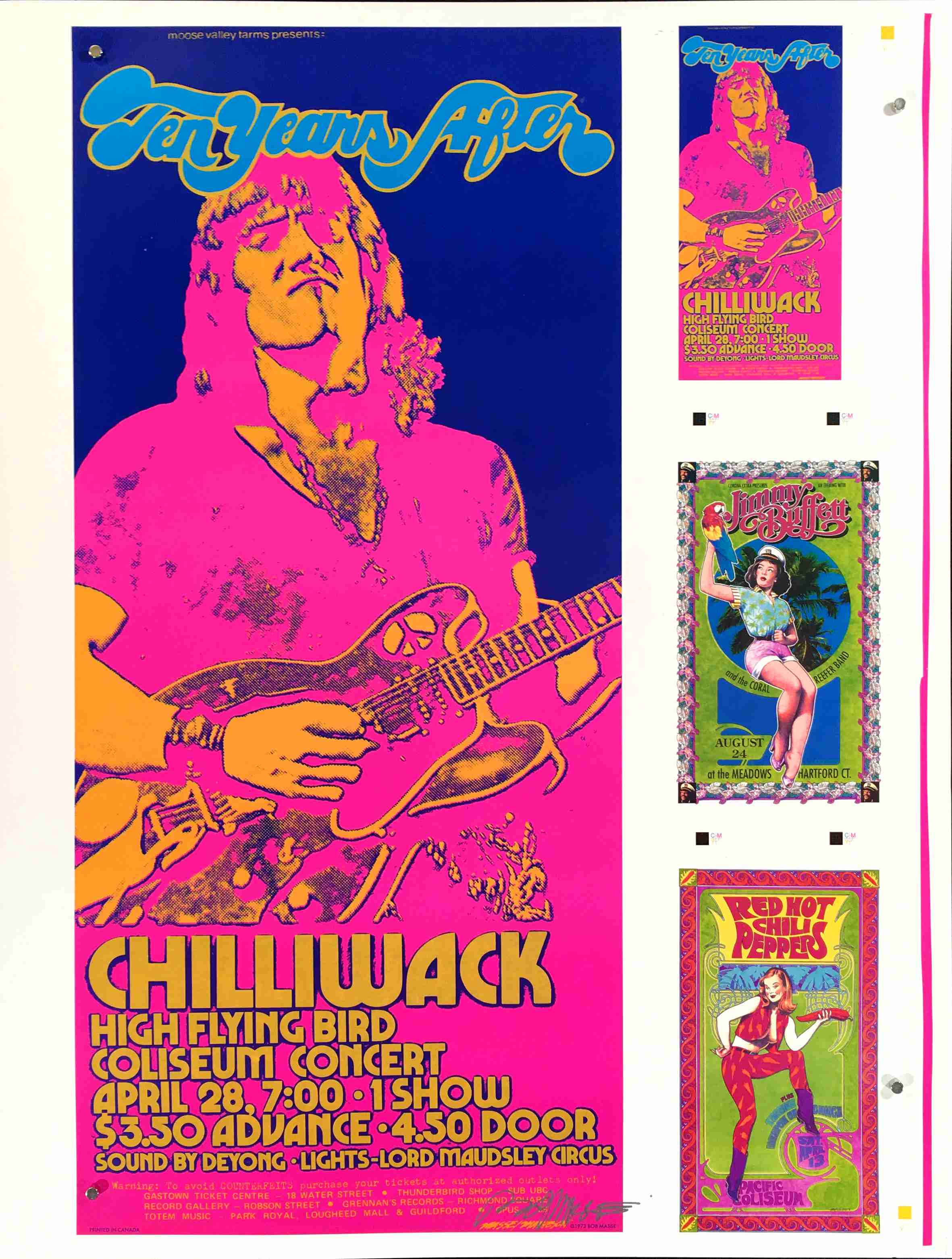 Ten Years After Poster Rare Untrimmed Press Proof Hand-signed Bob