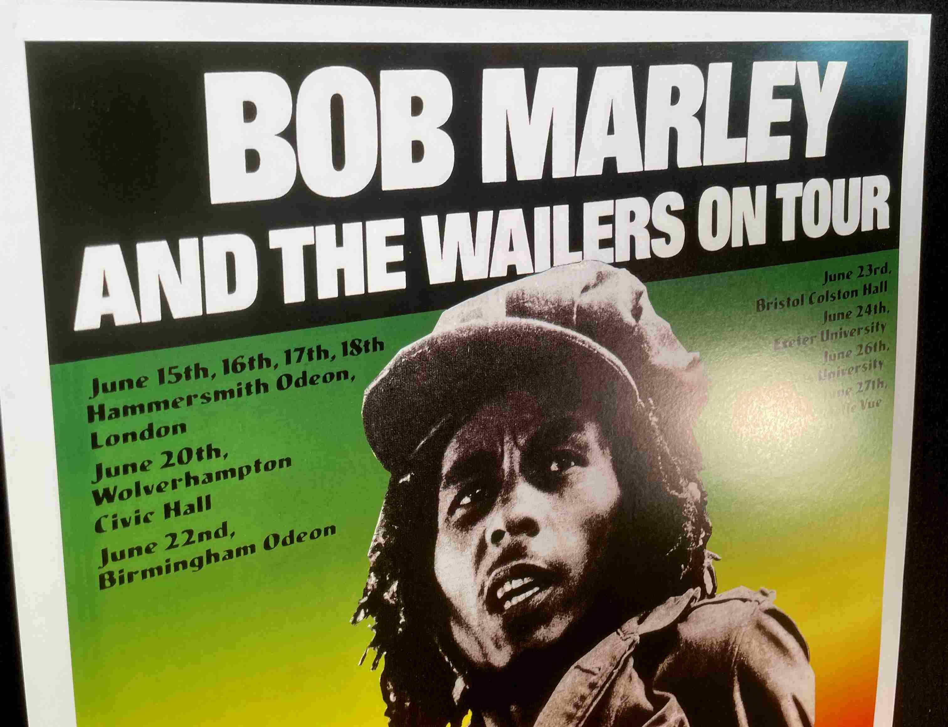 Bob Marley Vintage ポスター Bob Marley Poster 1977 On Stage Reggae Music 23x35 Vintage