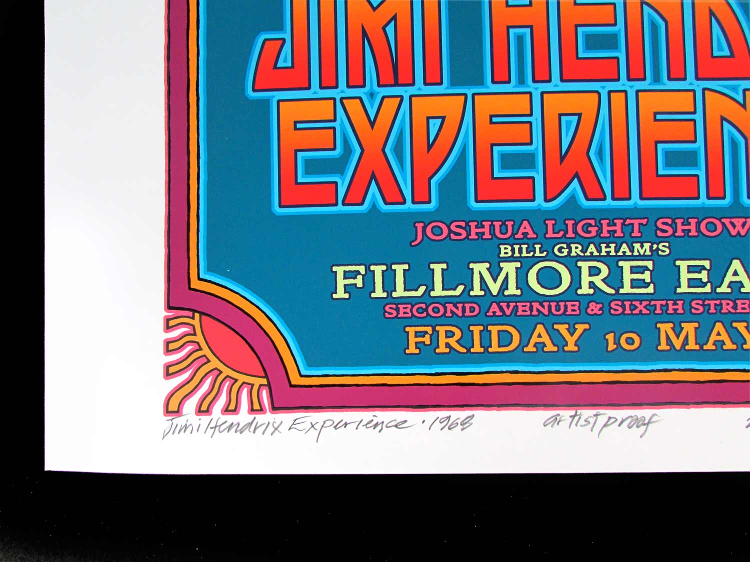 Jimi Hendrix 1968 Fillmore East Poster Original Design New AE