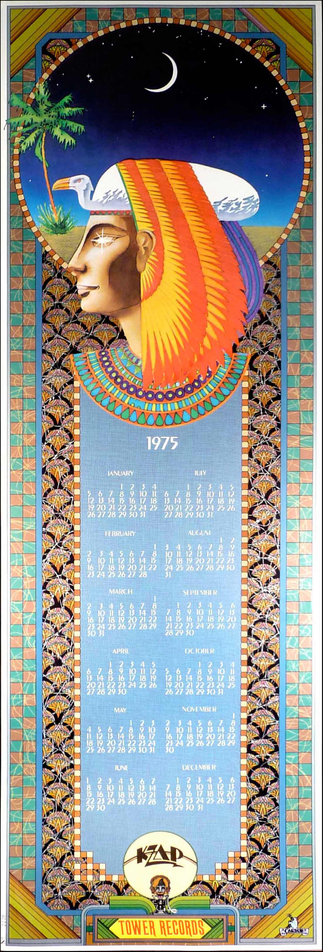 Vintage 1999 Tower Records Calendar poster